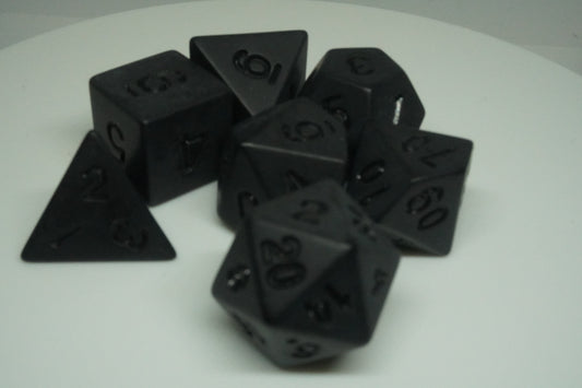 Black on Black  7PC Dice set