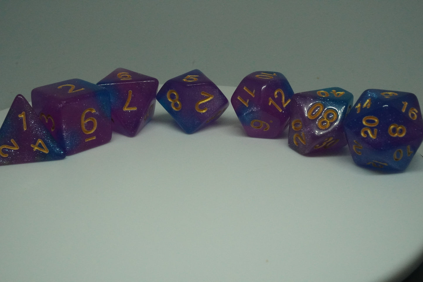 Nebula Purple Acrylic dice set