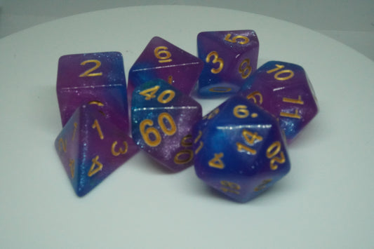 Nebula Purple Acrylic dice set